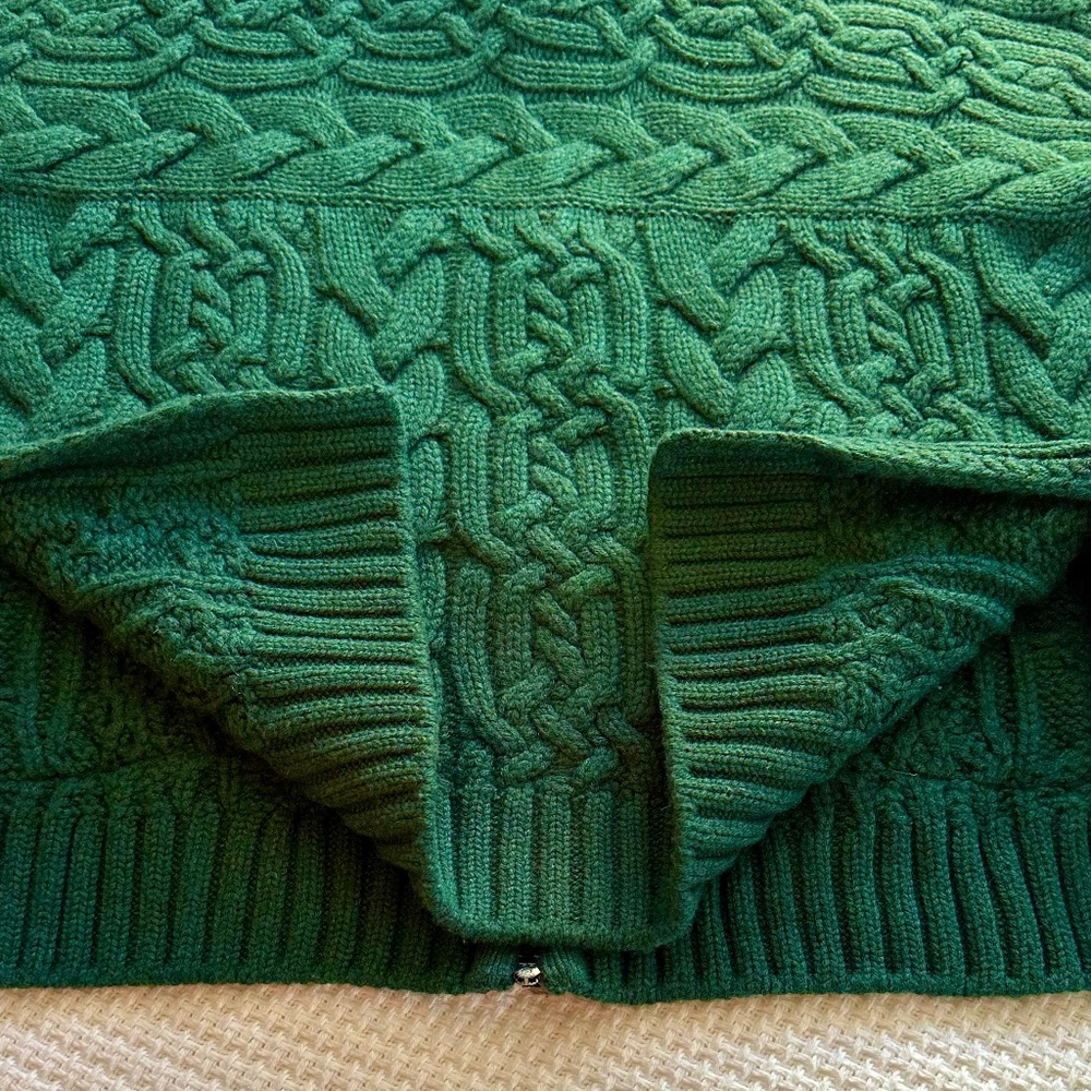 Loro Piana Cashmere & Blue Frosted Fox Zippered Cardigan BNWT - Picture 12 of 15